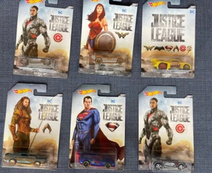 Hot Wheels DC Justice League Lot Of 6. Aquaman Wonder Women Superman & More (H10 - Picture 1 of 14