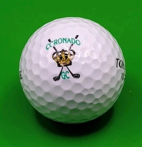 CORONADO GOLF COURSE Crown and Clubs Logo TOP-FLITE Golf Ball SAN DIEGO, CA - Picture 1 of 3
