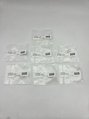 Lote De 7, 14KT Oro Blanco Redondo 8mm Snap-set Colgante Fundición 2.21 Gramos TOTAL Foto 1 de 4