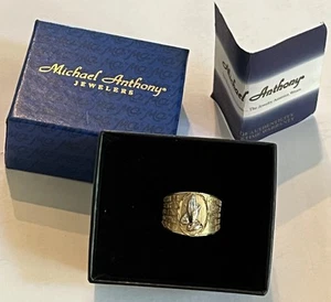 Michael Anthony Serenity Prayer Ring 10k 3g Size 5 with Box Authentic Designer - Picture 1 of 16