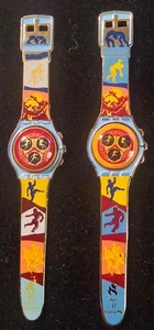1996 Atlanta Olympic SWATCH WATCH ATLANTA ERROR Lapel Pin - RARE - RARE - RARE - Picture 1 of 2
