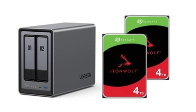 UGREEN NASync DXP2800 NAS System 2-Bay 8TB inkl. 2x Seagate IronWolf ST4000VN... - Bild 1 von 4