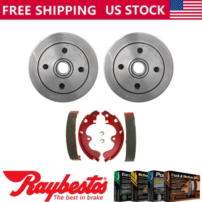 后套件制动鼓和制动鞋适用于 1992 年丰田 Paseo Tercel - Raybestos — 第 1/4 张图片