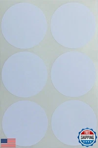 Round 2" inch White Sticker 50mm Dot Labels for Multi-Purpose for Jars, Stora - Picture 1 of 5
