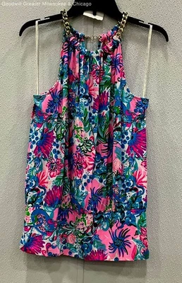 Top halter Lilly Pulitzer para mujer talla mediana 80 multicolor floral Bowen Foto 1 de 4