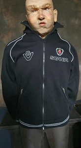 Mens Scania Zip Up Black Drivers Bomber Jacket Mens 42 in Chest - Picture 1 of 18