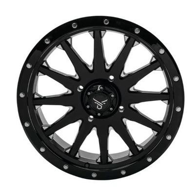 Rueda de vagón QuadBoss 18x7, 4/156, 4+3, negra/fresada RT-GW106187156BMIA Foto 1 de 3