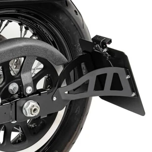 Soporte de matrícula lateral para Yamaha XVS 650-1100 Drag Star 96-07 CRF negro - Imagen 1 de 4