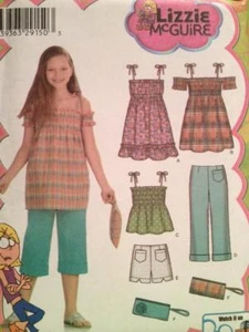 Simplicity Sewing Pattern 4614 Childs Girls Pants Shorts Dress Tunic Top 7-14 UC - Picture 1 of 3