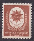 ROMANIA 1951 SC#776 MH* 35 years old, Labor Day. Medal, As 4 l, Classes I &amp; II.