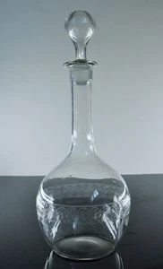 ART DECO CARAFE A VIN VERRE GRAVE EN AIGUILLE AVEC DEGAGE D'ACIDE MEISENTHAL - Bild 1 von 20