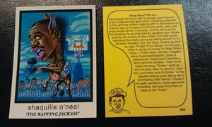 Shaquille O'Neal Rapping Jacka** 92-93 NBA Cartoon Skinnies RARE ODDBALL