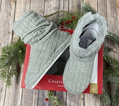 Zapatillas Charter Club para mujer bota holgada en caja gris silenciosa talla pequeña 5-6 Foto 1 de 4