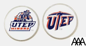 2 UTEP MINORS Ballmarker Ballmarker Mark Fit Divot Tool Hutclip Texas El Paso - Bild 1 von 2