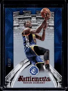 2016-17 Excalibur Kevin Durant Red Battlements Insert #47/99 Warriors - Picture 1 of 2