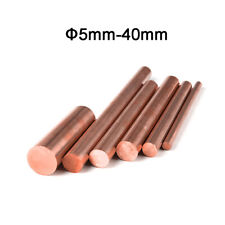 Pure Copper Round Bar Rod 99.9% DIY Metal Rods Φ5/6/7/8/9/10/11/12/13/14/15-40mm