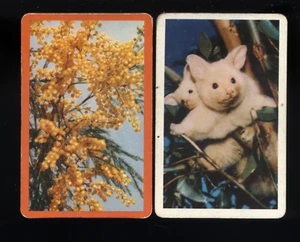 GOLDEN FLEECE SWAP CARD N0. 1A SUNSHINE WATTLE NO. 2B RARE WHITE POSSUM & YOUNG - Picture 1 of 2