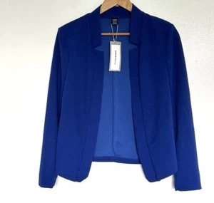 Shein Women’s Blazer Size 6 Blue Open Front Long Sleeve Lightweight Jacket NWT - Picture 1 of 9