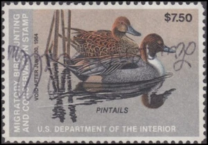 RW50 1983 Federal Duck Stamp Signed by Hunter Revised Again - Picture 1 of 1