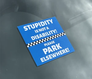 24 x Blue Badge Holders Disability Parking Bay Warning Stickers for Bad Parkers - Picture 1 of 5
