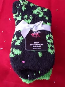 2 Pair Womens Medium Beverly Hills Polo Club Fuzzy Crew Butter Socks 9-11 - Picture 1 of 4