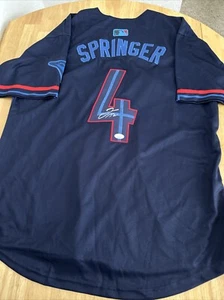 George Springer Toronto Blue Jays Autographed Jersey JSA Certified - Picture 1 of 8