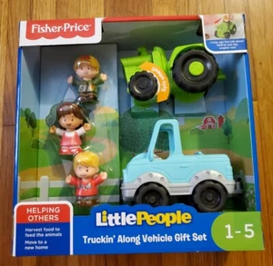 FISHER PRICE LITTLE PEOPLE TRUCKIN' ALONG VEHICLE GIFT SET "NEW" HELPING OTHERS - Picture 1 of 4