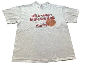 Rawlings Talk Is Cheap T-Shirt Official Basketball Of The NCAA XL Vintage - Picture 1 of 8