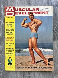 MUSCULAR DEVELOPMENT Bodybuilding Magazine BERNIE ERNST MARCH 1964 VOL 1 ISSUE 3 - Picture 1 of 21