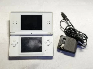 Nintendo DS Lite Crystal White Console Parts Missing Used - Picture 1 of 9