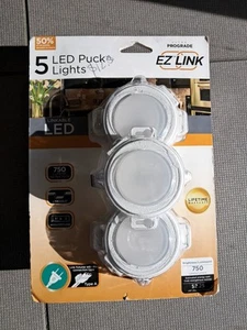ULTRA PROGRADE EZ Link Linkable Plug-in LED White Puck Light w/ Switch (5pack) - Picture 1 of 7