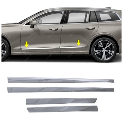 For VOLVO V60 2013-2026 Chrome Side Door Molding 4 door Stainless STEEL - Image 1 of 4