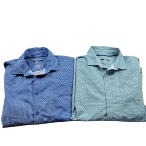 Lot Apt 9 Premier Flex Performance Button Shirt Mens XL Geometric Stretch - Picture 1 of 6