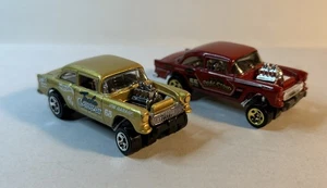 HOT WHEELS  '55 CHEVY BEL AIR GASSER HW GASSERS / LOT of 2 - Picture 1 of 8