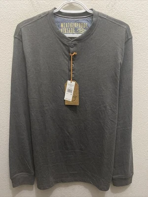 Camiseta Henley de manga larga gris jaspeado gris mediano resistente a la intemperie para hombre $44 Foto 1 de 4