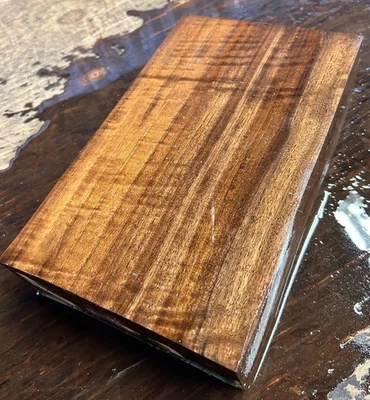 ¡RAYA DE TIGRE INCREÍBLE! Cuchillo artesanal tallado en bloque de madera Claro 9,5 x 5,75 x 2,125" 66 Foto 1 de 4