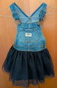 Osh Kosh B'gosh Niñas Mono Denim Azul Tul Brillante Jean Falda 24 Meses - Imagen 1 de 9