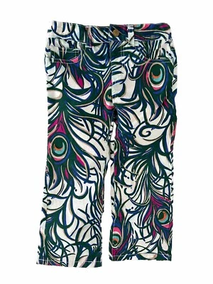 Pantalones florales Lilly Pulitzer niñas pequeñas talla 4 azul pierna recta Foto 1 de 4