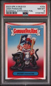 2023 GPK X MLB S3 JOSH PANACHE BASEBALL STITCHING FOIL PSA 8 - 20a LIMITED /199 - Picture 1 of 2