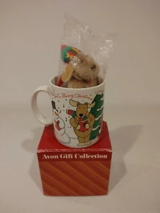 Avon Gift Collection! Christmas Cheer Mug W/ Reindeer Ornament NOS - Picture 1 of 2