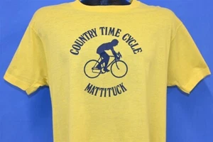 vintage 90s COUNTRY TIME CYCLE MATTITUCK THINK BIKE 2 SIDED t-shirt LARGE L - Picture 1 of 6