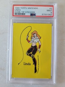 1989 Topps Nintendo Game Tip Stickers 2 Linda PSA 9 Mint