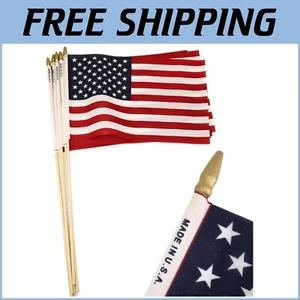 Vibrant 24 Piece American Flags 12x18 Inch - Ideal for Memorial Day & July 4th - Picture 1 of 10