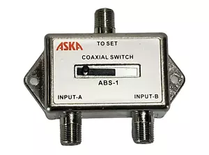 A/B Switch Coaxial Splitter 2 Way Game Antenna Cable TV CATV Slide Switch ASKA - Picture 1 of 7