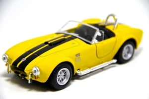 New 5" Kinsmart 1965 Shelby Cobra 427 S/C Diecast Model Toy Car 1:32 Yellow - Picture 1 of 4