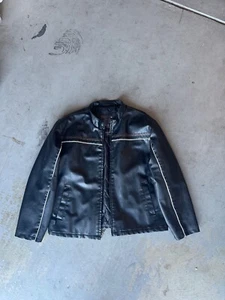 Brave Soul London leather Biker Jacket SZ XL - Picture 1 of 4