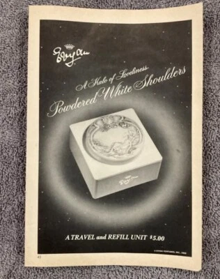 1968 Evyan Perfumes Anúncio Ombros Brancos em Pó Um Hub de Publicidade Loveliness - Imagem 1 de 3