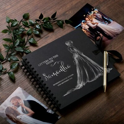 UKGIFTSTOREONLINE Personalised Letters To The Bride Multiple Colours Scrapbook Memory Keepsake