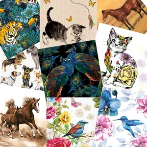 Servilletas de papel decoupage paquete sorpresa misterioso - LOTE de 20 servilletas para animales - Imagen 1 de 7