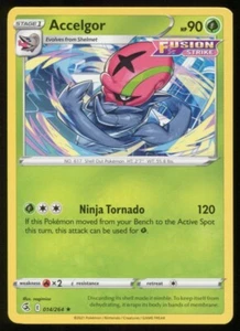 Pokemon Accelgor Fusion Strike Rare #14 Near Mint - Picture 1 of 2